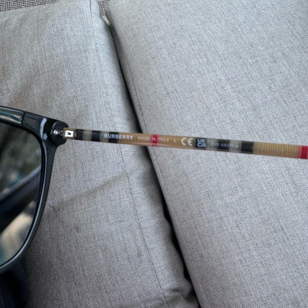 Burberry Black & Burberry Check Polarized Sunglasses - Picture 6 of 6